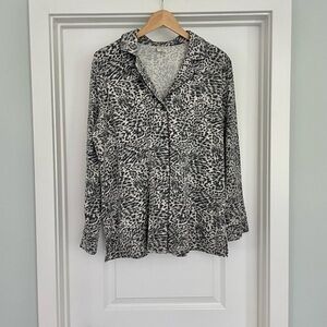 NWOT Soma Leopard Pajama Top XL